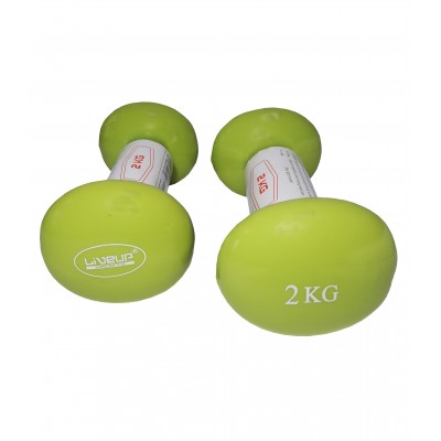 Гантели виниловые пары LiveUp VINYL DUMBBELL EGG HEAD