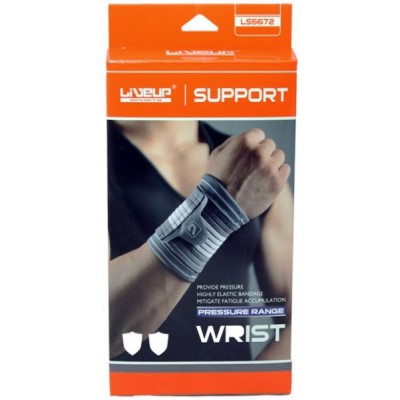 Фиксатор запястья LiveUp WRIST SUPPORT серый/белый