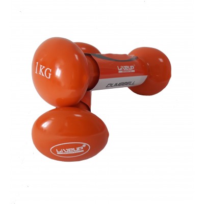 Гантели виниловые пары LiveUp VINYL DUMBBELL EGG HEAD